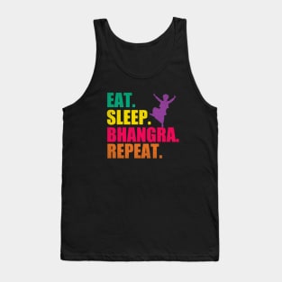 Eat Sleep Bhangra Repeat Funny Dancing Punjabi Tank Top